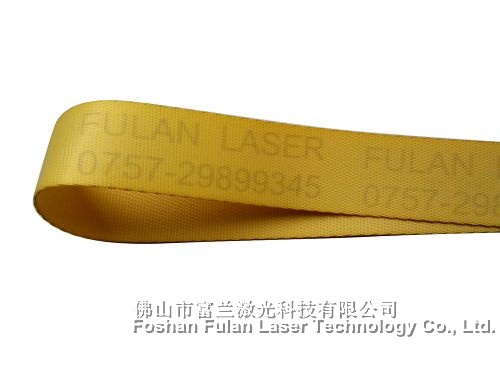 Nylon belt Laser marking lettering