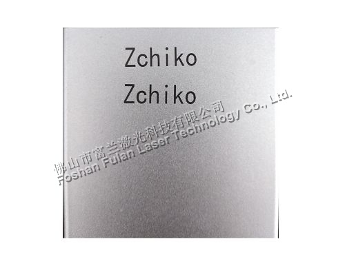 Anodized aluminum laser marking black